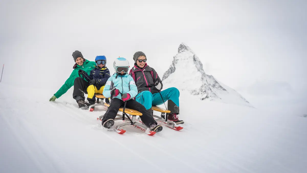 Zermatt Switzerland Sledding 2