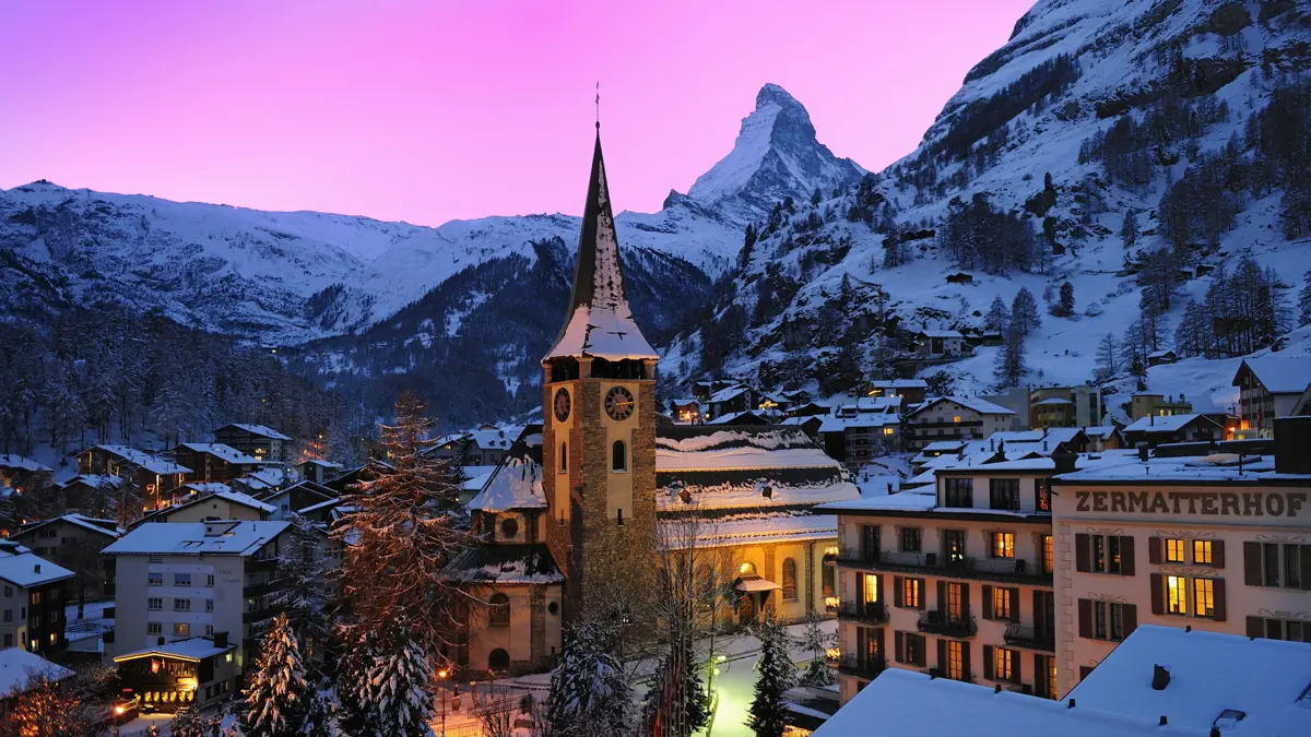 Zermatt Switzerland Village View 2