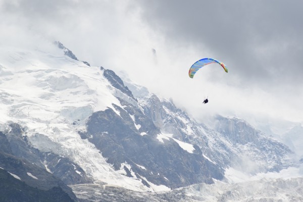 Paragliding In Chamonix Ski Resort