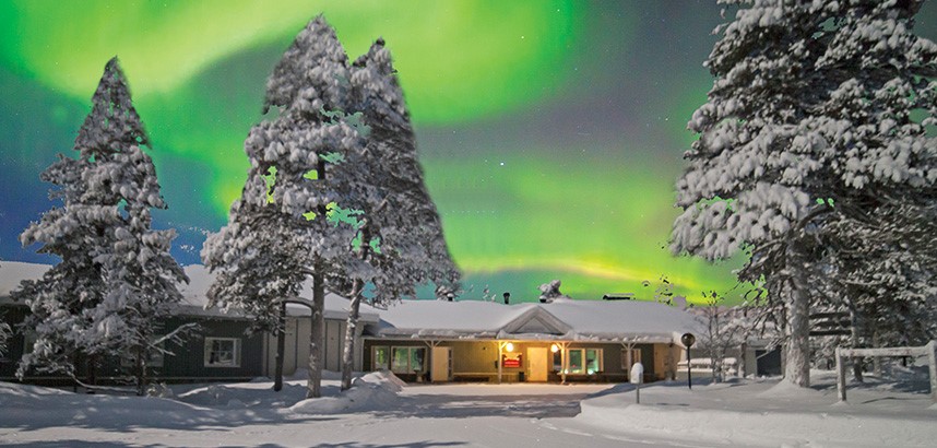 Northern Lights over Lapland Cabins