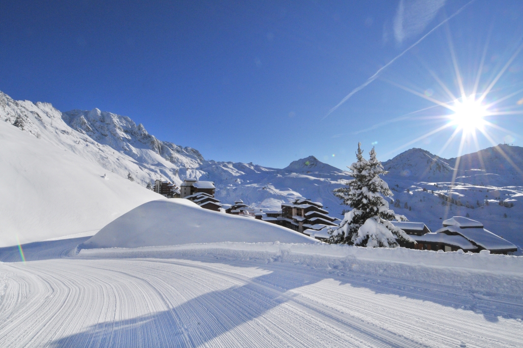 Skiing in La Plagne