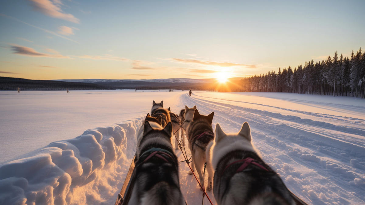 Levi Finland Husky Sledding