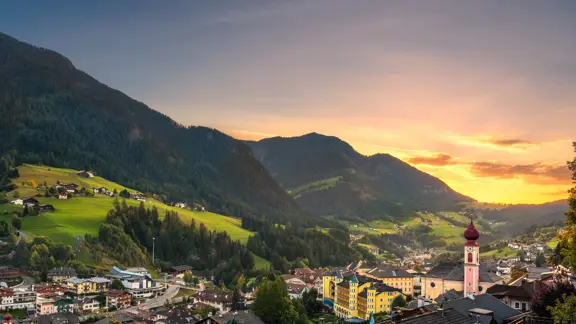 Ortisei at sunset