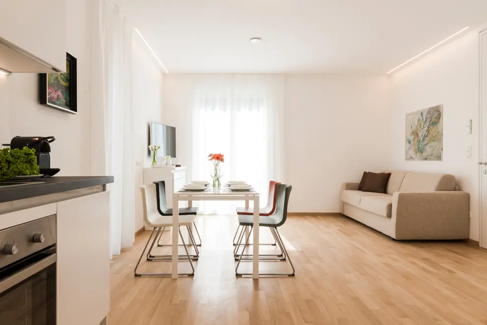 Residence Desiree, Merano, Italy, Design Apartment, Lounge & Dining Room