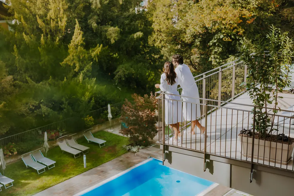 Hotel Kolping, Merano, Italy, Relaxing on the Balcony