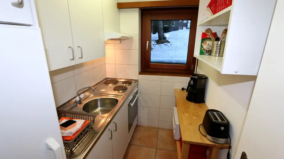 Allalin Apartments Saas Fee One Bedroom Apt Kitchen [3]