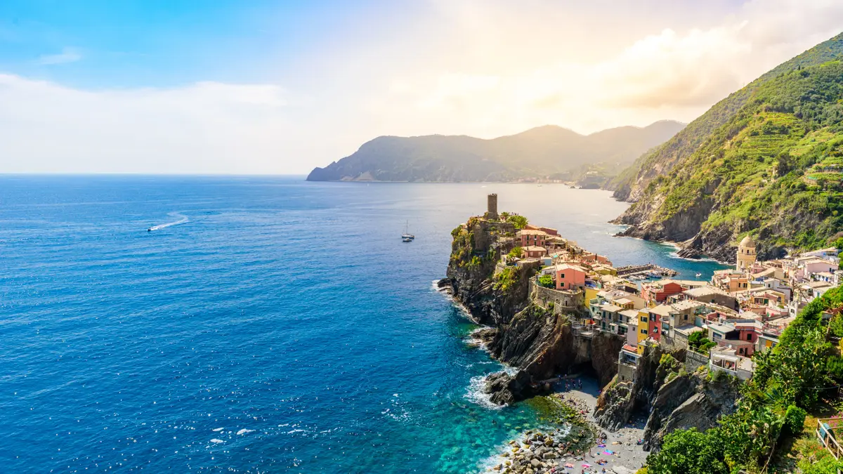 Cinque Terre Liguria Vernazza From A Distance