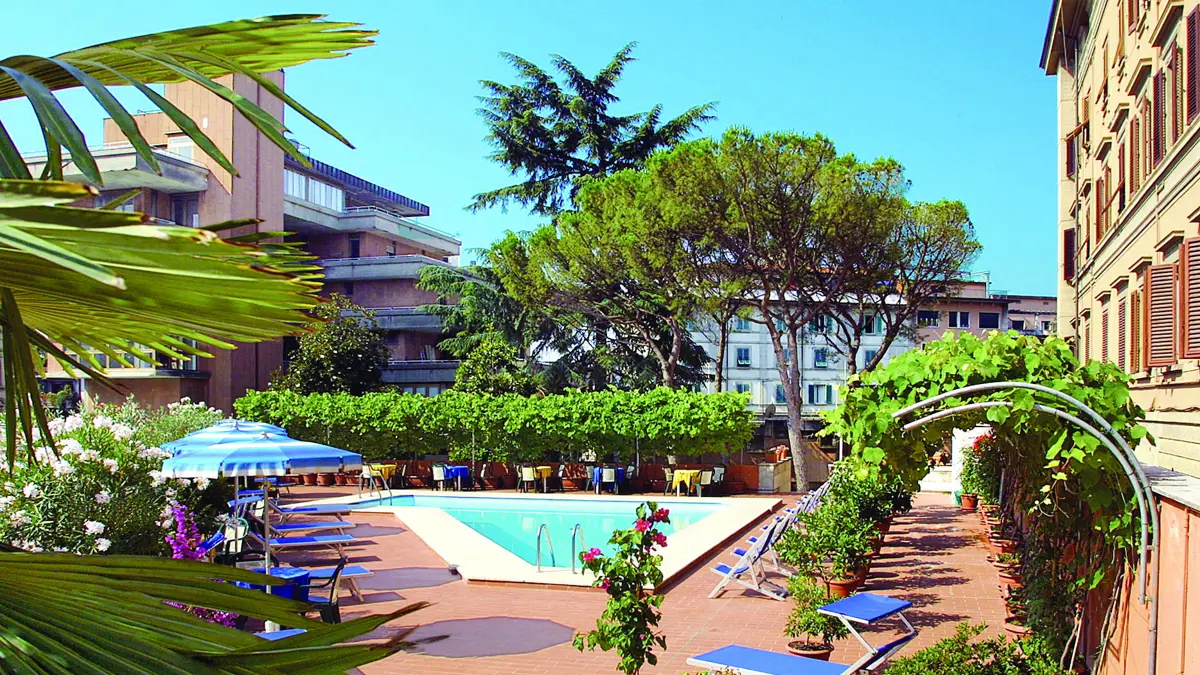 Grand Hotel Plaza Montecatini Pool Terrace