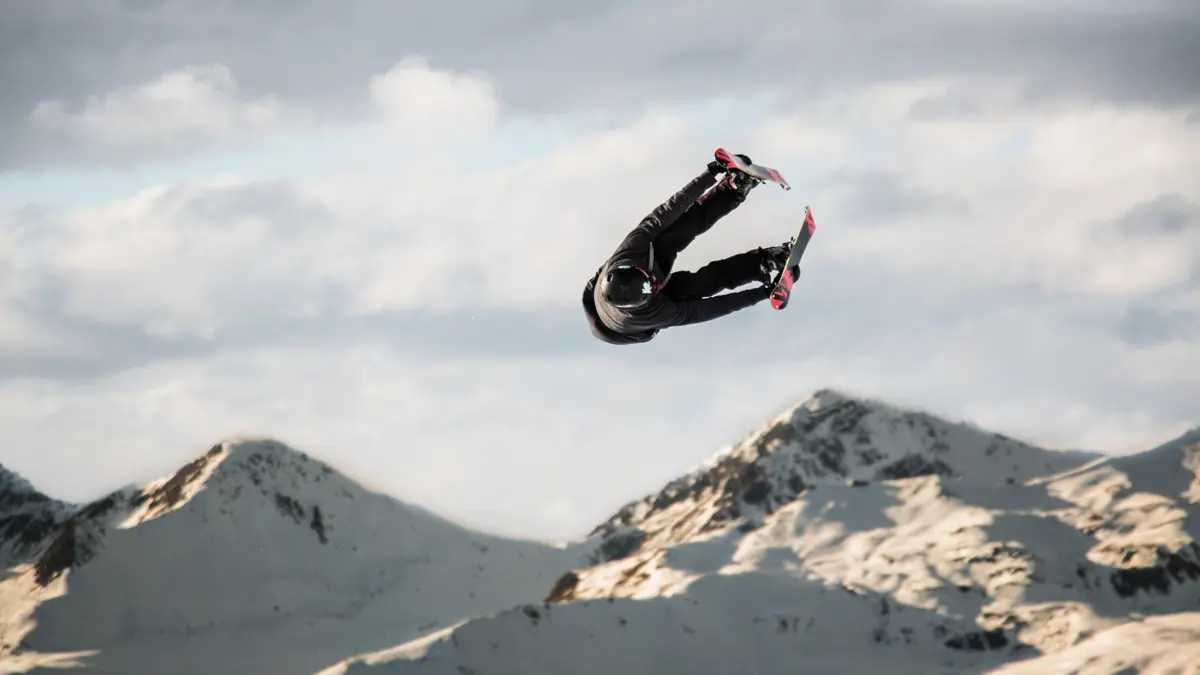 Davos Switzerland Freestyle Snowboarder