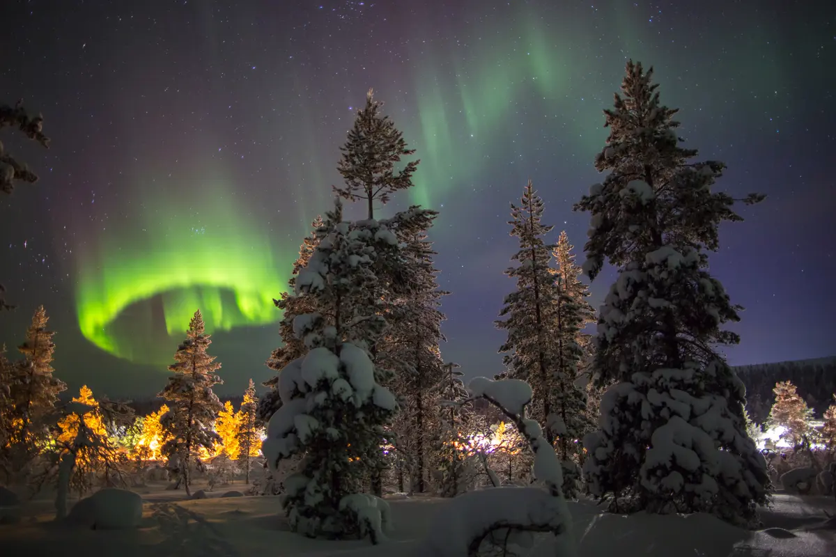 Saariselka Finland Northern Lights Adobe