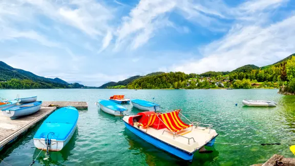 Fuschl Am See Pedalos On Lake