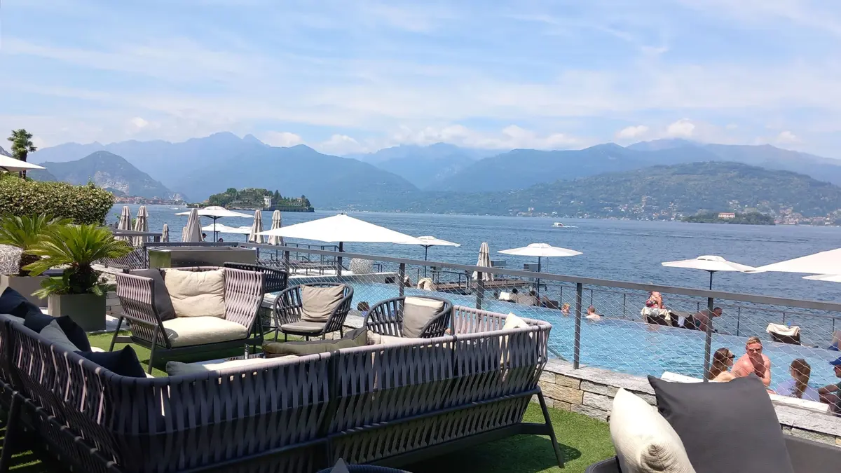 Hotel La Palma, Lake Maggiore, Italy, Pool with Lake Views