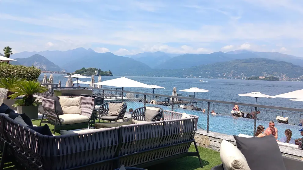 Hotel La Palma, Lake Maggiore, Italy, Pool with Lake Views