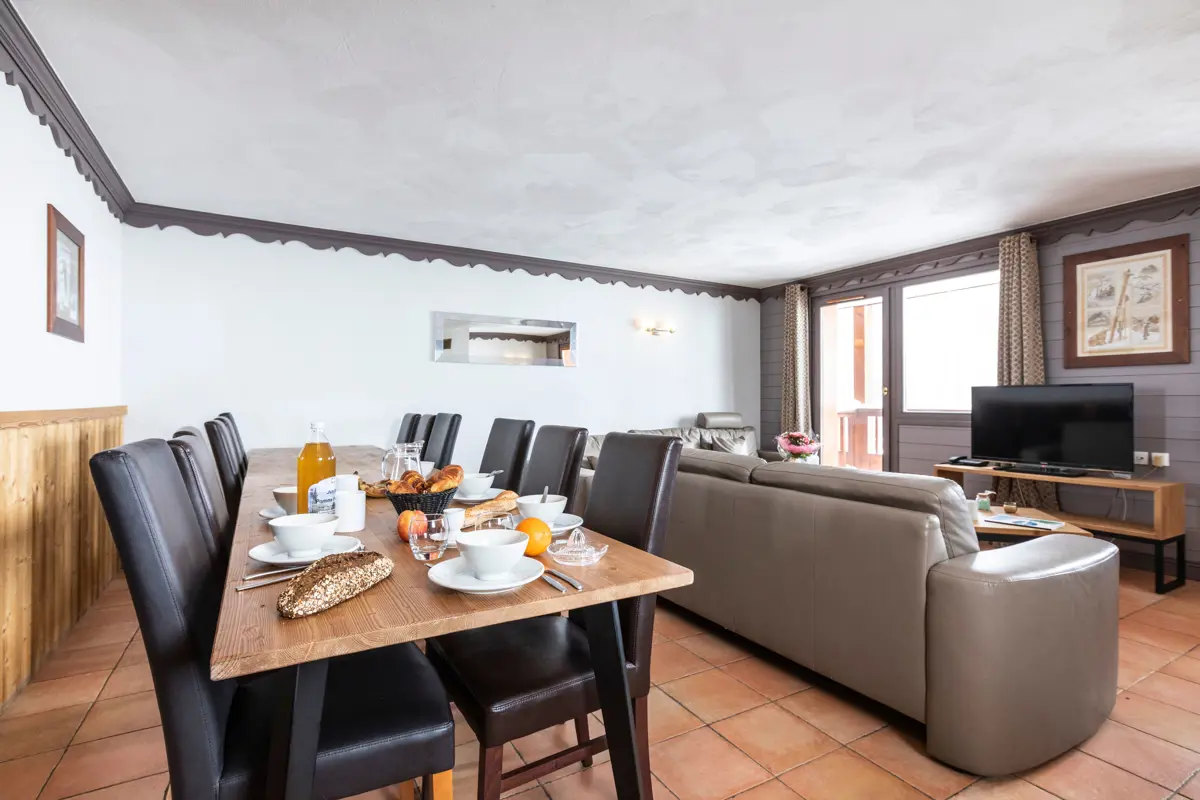 Living Area 12 Person Apartment Plein Sud Val Thorens