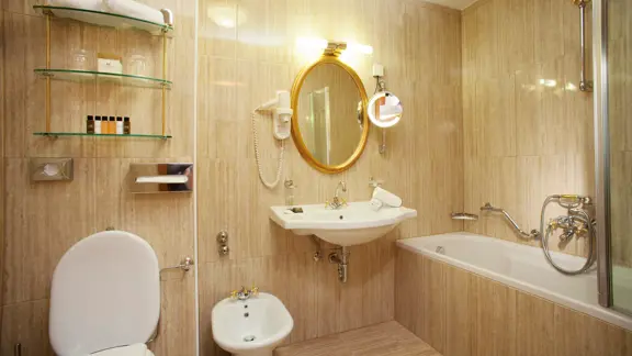 Bathroom with bath & shower