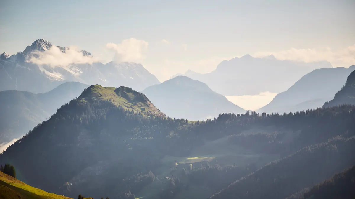 Mountain landscapes near Saalbach Hinterglemm