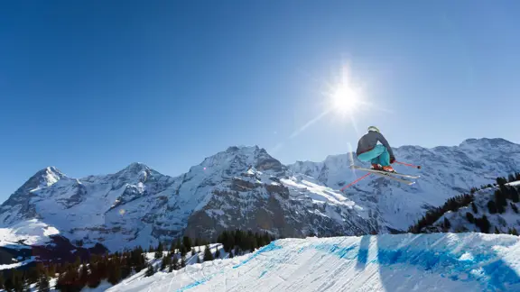 Murren Switzerland Freestyle Skier