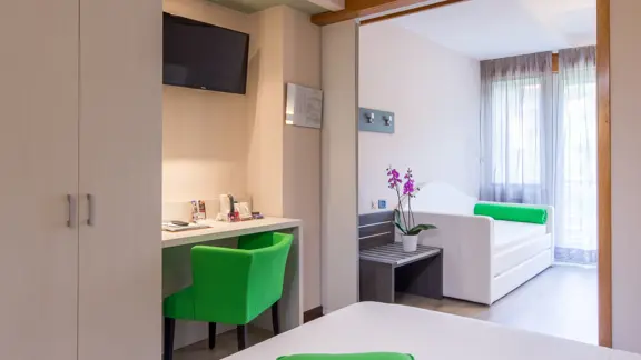 Triple garden view rooms