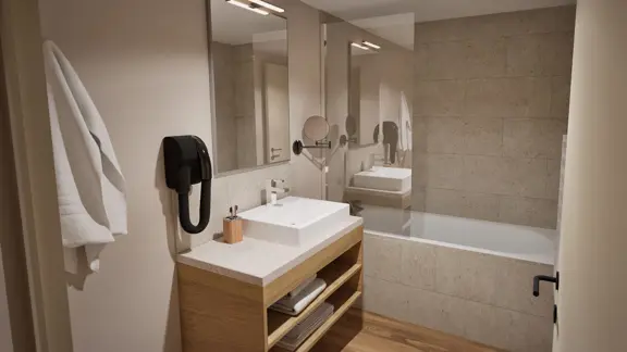 Typical bath and shower room - artist impression 