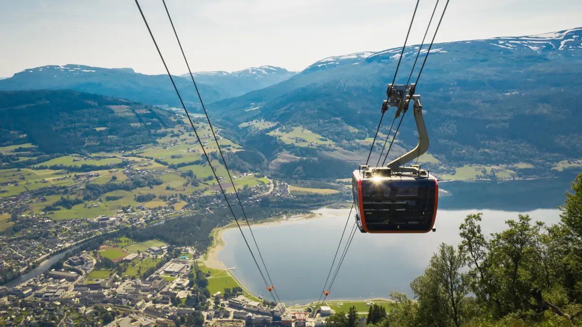 Voss Norway Cable Car journeying to Voss Copyright Jon Hunnalvatn Ton Voss Resort