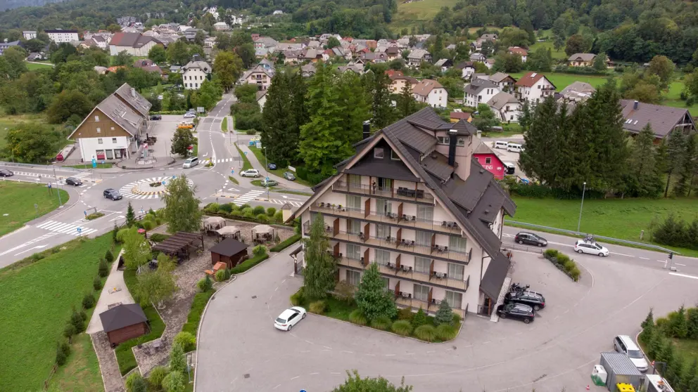 Hotel Mangart Bovec Aerial View [9]