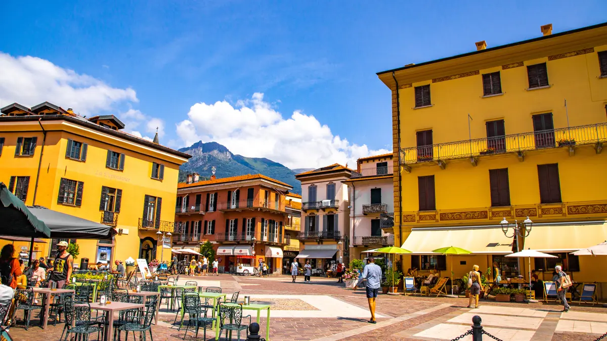Piazza Garibaldi, Menaggio, Lake Como, Italy Summer