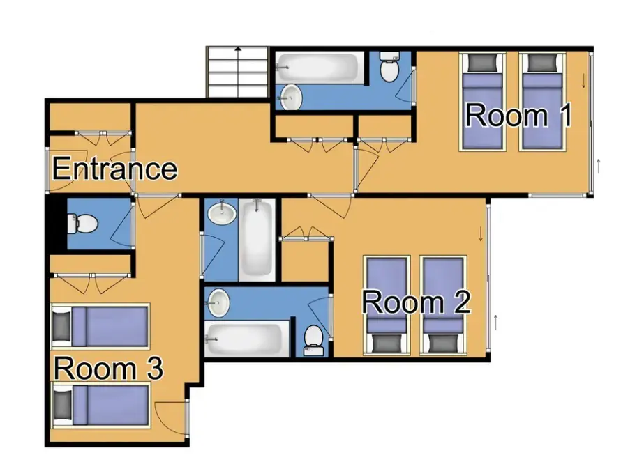 Chalet Cairn Tignes Ground Floor Floorplan