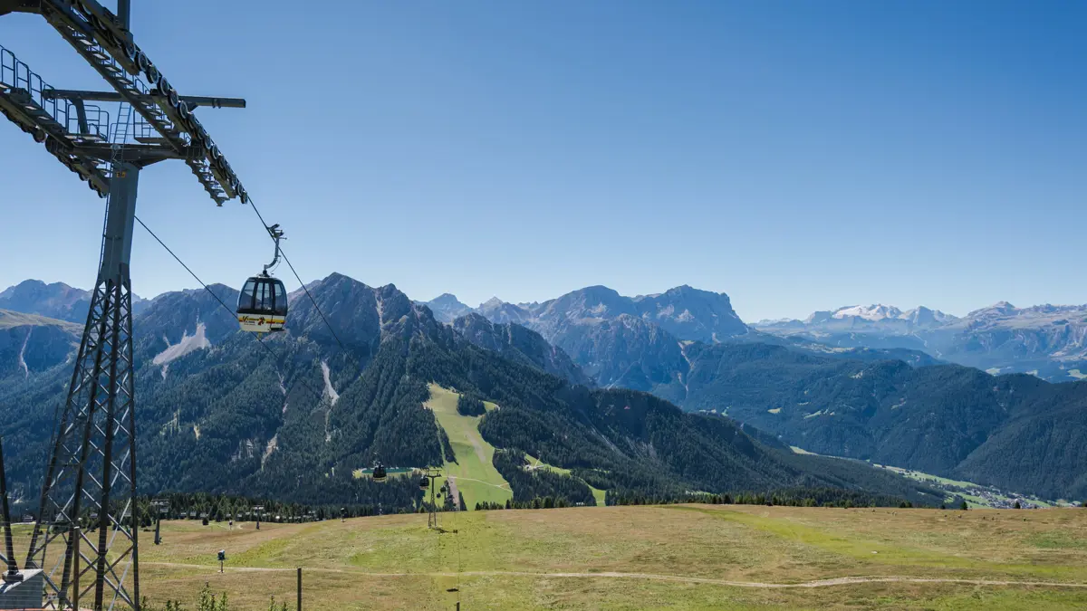 Gondola in Kronplatz, Dolomites, Summer