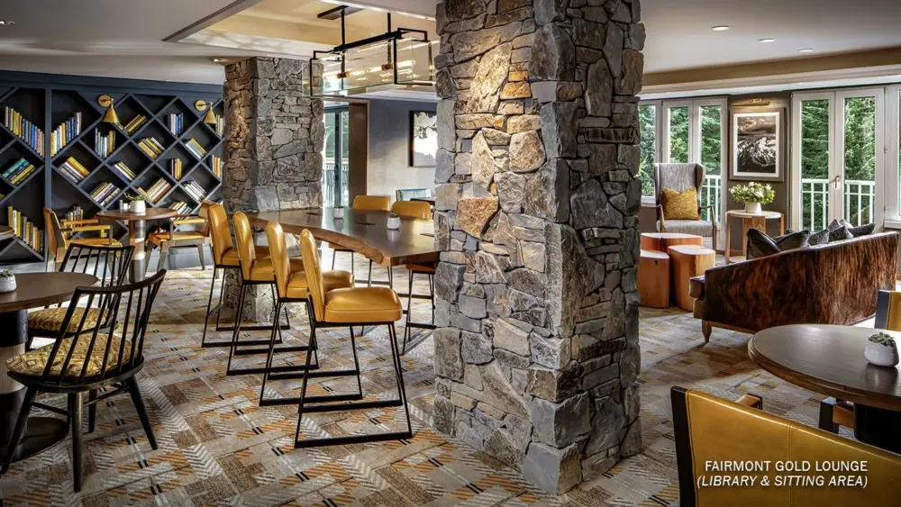 Fairmont Chateau Whistler Whistler Gold Lounge Library
