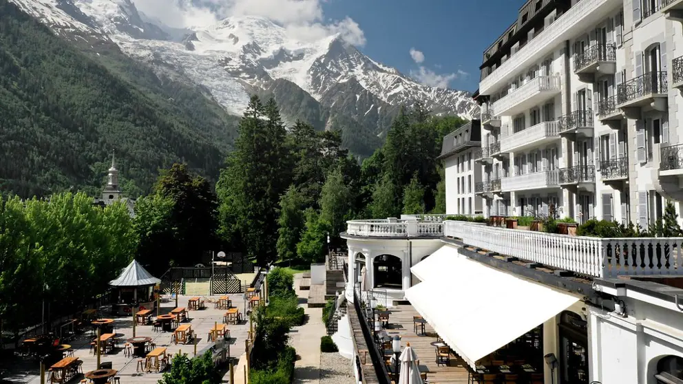 La Folie Douce Hotel Chamonix France Exterior and terrace with mountain views  [2]