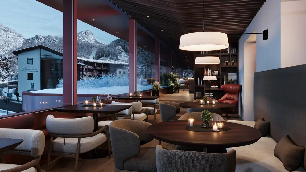 Oswald Grand Hotel Selva Dolomites Italy Bar Dining [1]