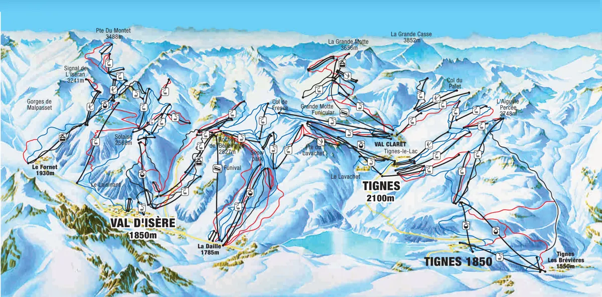 Tignes Val D'isere Piste Map