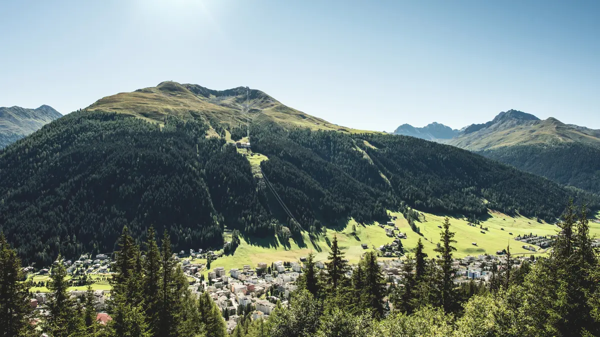 Davos view of the valley (Copyright: Switzerland Tourism Ivo Scholz)