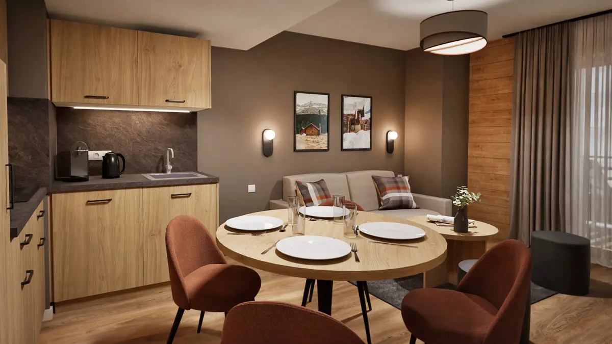 Open plan kitchen and dining area - Artist impression 