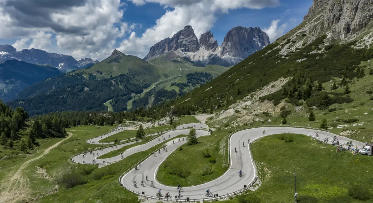 Val Di Fassa, Dolomites Bike Race, Italy Mountains