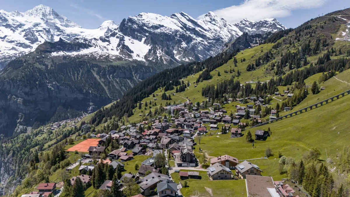 Mürren Aerial View ©Jungfrau Region Tourism