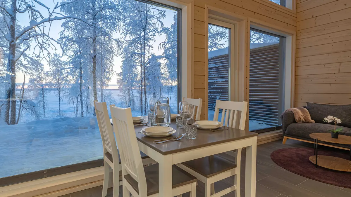 Miilu Northern Lights Cabins Yllas Typical Interior Lake View