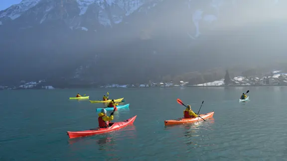 Interlaken Brienzer Lake Winter Kayak