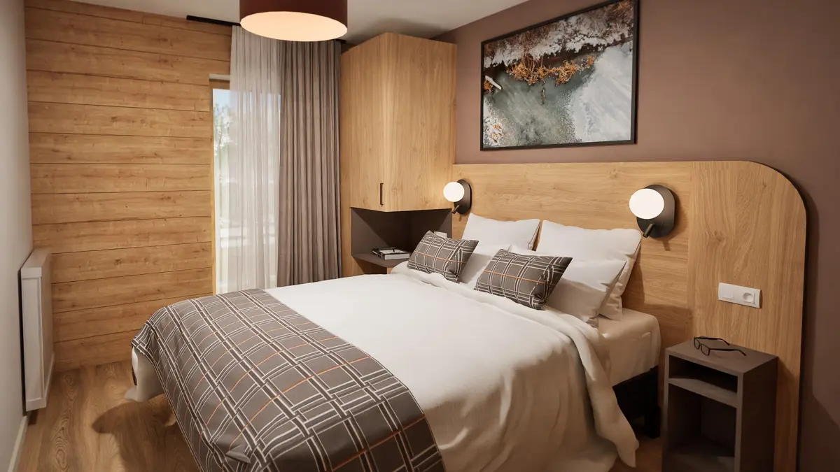 Residence L'ecrin Blanc La Rosiere Double Bedroom