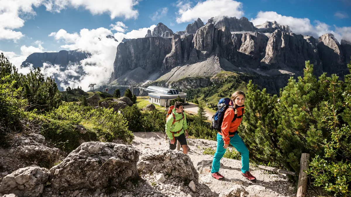 Walking On Mountain Trails in Corvara and Colfosco, Dolomites