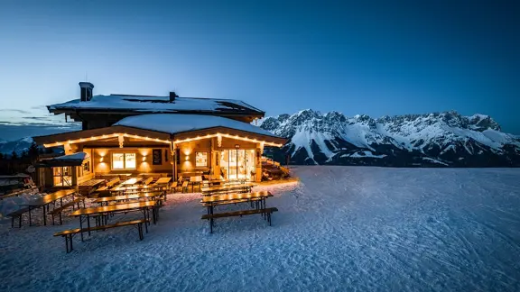 Winter Mountain Hut Ski Welt Wilder Kaiser Brixental Area C Mathaeus Gartner