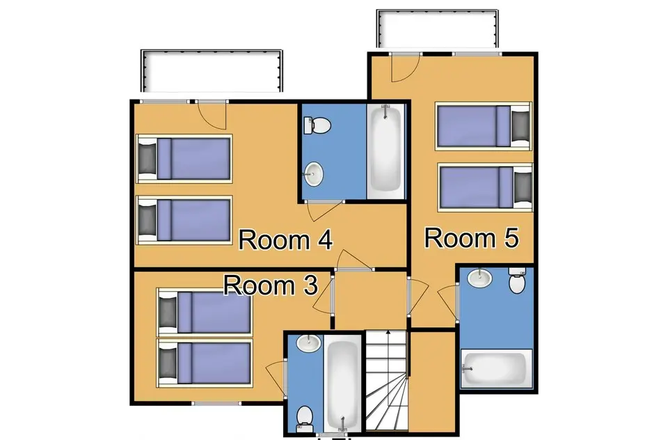 Chalet Oxalys Meribel Second Floor Floorplan