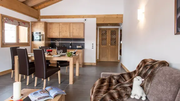 Typical lounge and kitchen area