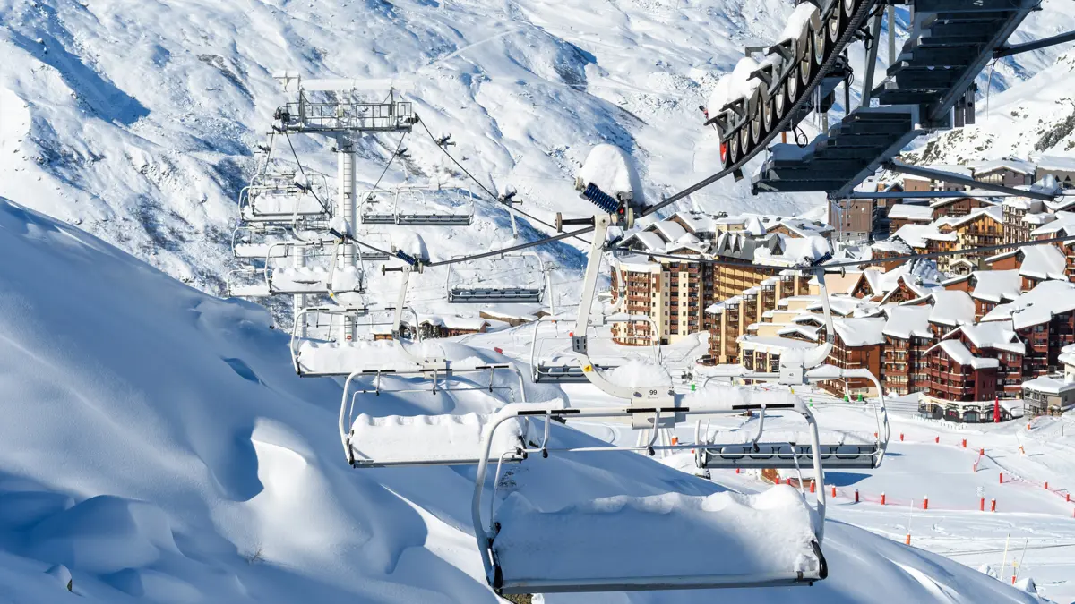 Val Thorens Three Valleys Ski Area Chairlift
