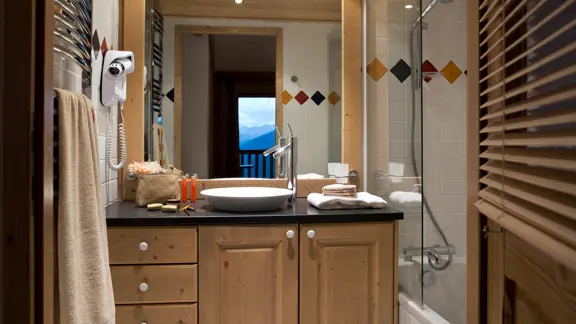 Typical apartment shower room