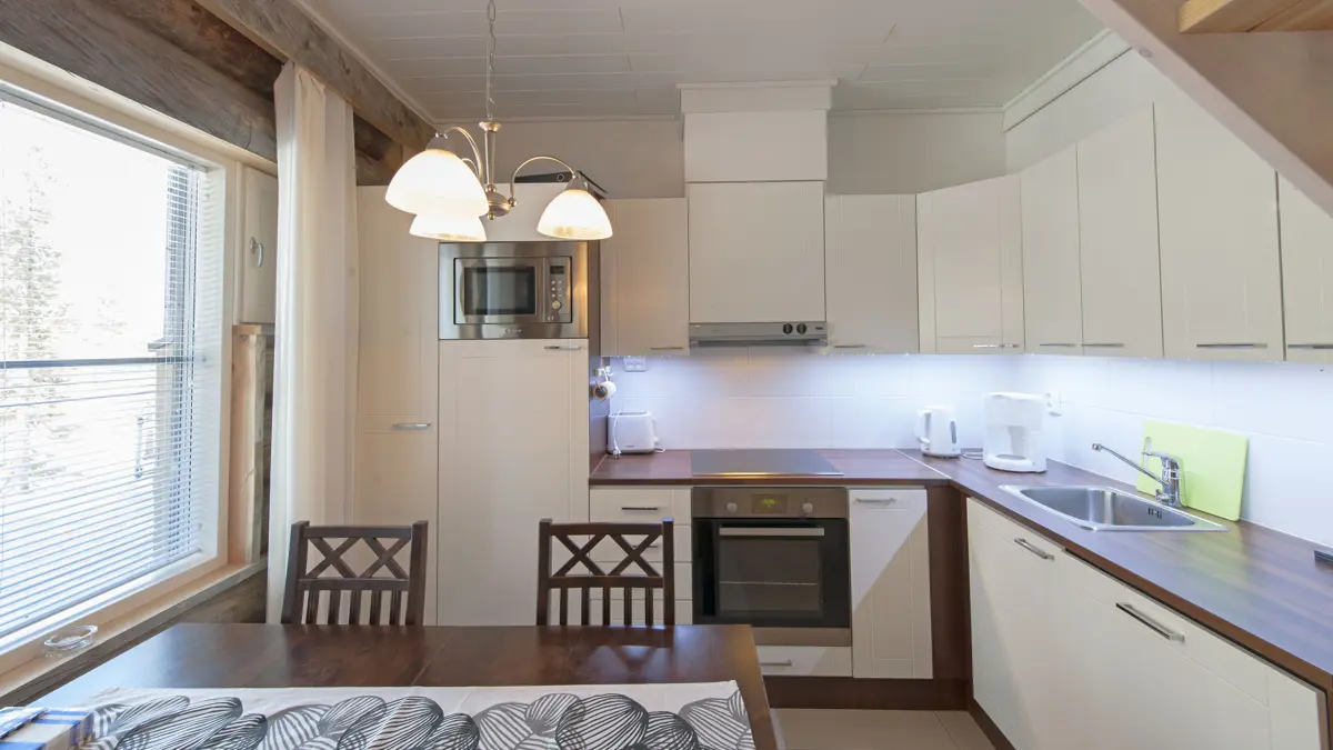 Yllas Log Cabins Yllas One Bedroom Maahisenrinne Cabin Kitchen