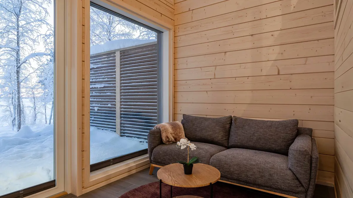 Miilu Northern Lights Cabins Yllas Typical Living Area