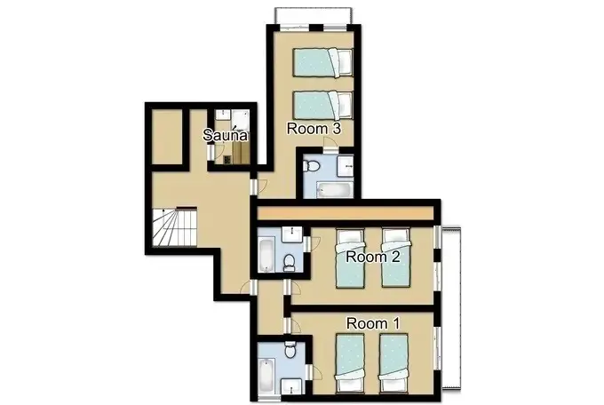 Chalet Cedre Blanc Tignes Lower Ground Floor Floorplan
