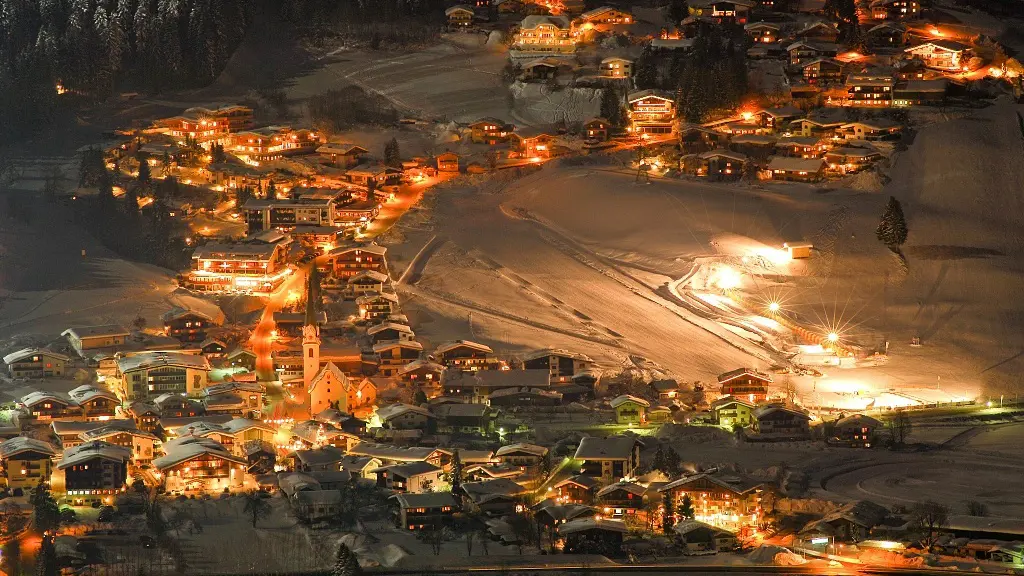 Ski Welt Wilder Kaiser Brixental Area Ellmau Village Night C TVB Wilder Kaiser