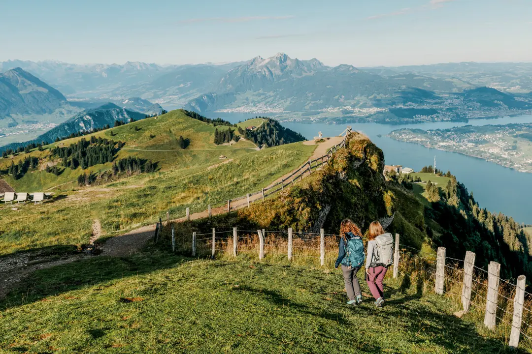 Hiking With Pilatus And Lake Lucerne In The Background ©Switzerland Tourism/Silvano Zeiter